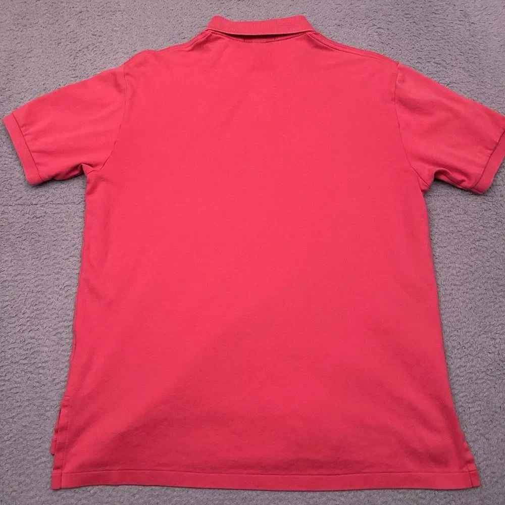 Vintage Polo Ralph Lauren Polo Shirt‎ Men's XL Pink/Red Stretch Preppy Golf - Picture 7 of 7